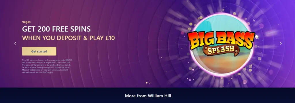 William Hill Vegas promo code